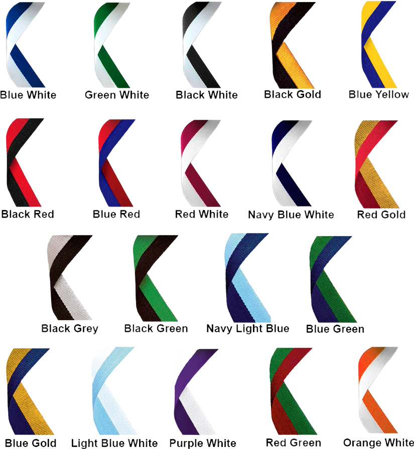 Two Colour Medal Ribbons